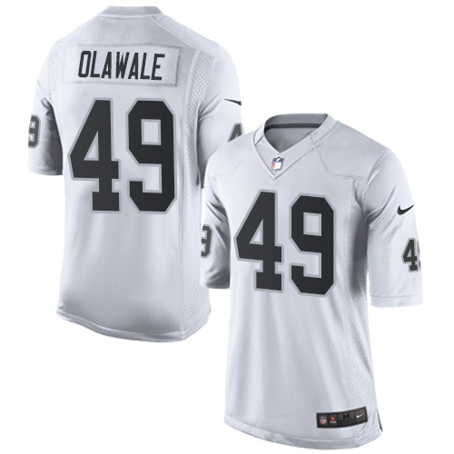 Youth Elite Jamize Olawale Nike Jersey White Road - #49 NFL Oakland Raiders